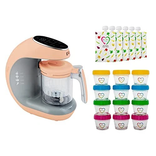 Baby Food Maker, Food Processor Blender Grinder Steamer and Baby Food Storage