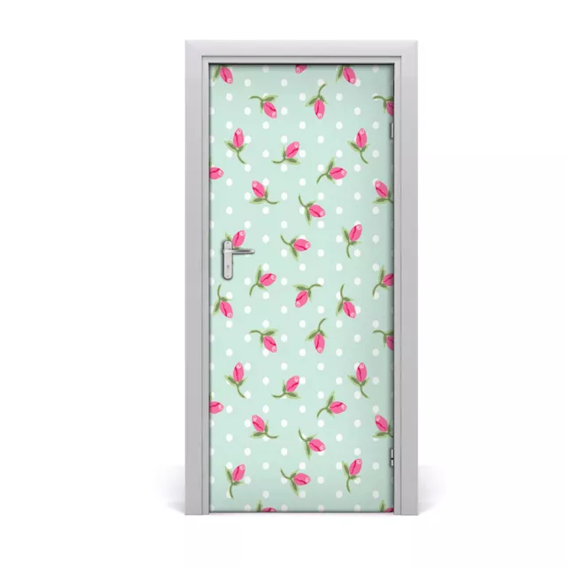 Pegatina para Puerta Impermeable 85x205 cm Adhesivo para rosas domésticas