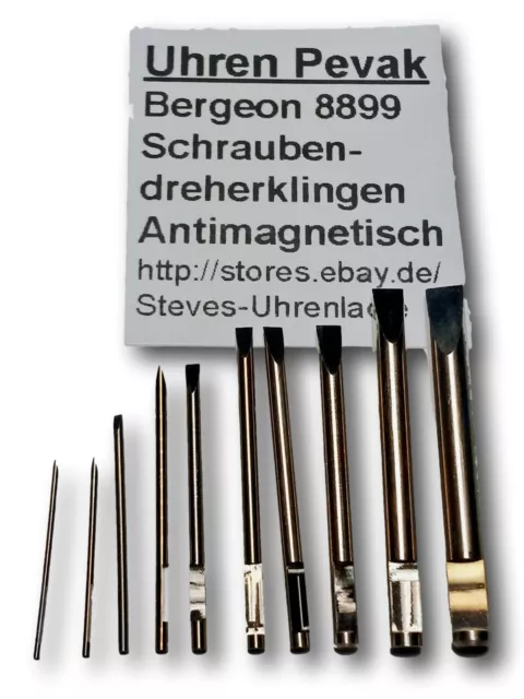 Bergeon Uhrmacher Schraubendreher Ersatzklingen Antimagnetische Klingen 8899