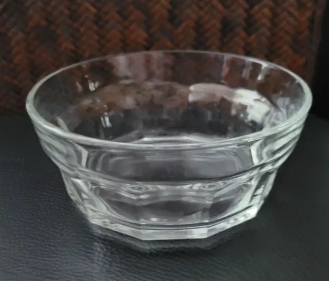 Set Of 2 Clear Glass Cereal Salad Bowls Italy 5 1/2"