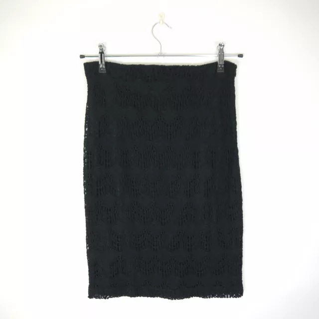 Somerset by Alice Temperley Skirt Black Lace Straight Knee Length Size 12