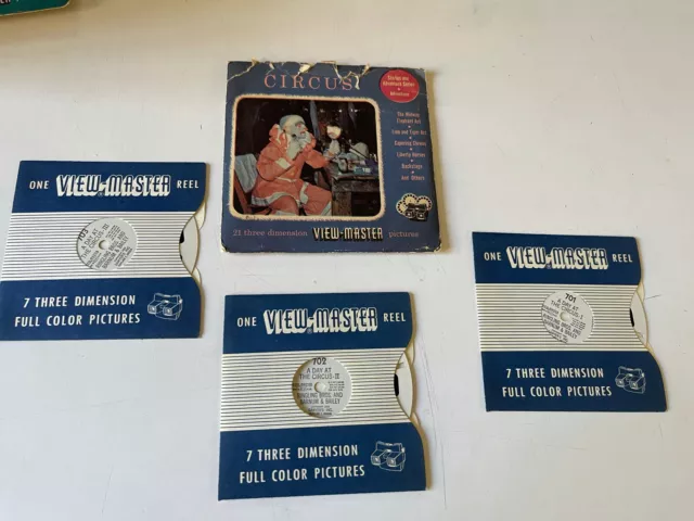 View Master 701-702-703, Circus, S3 Packet, Sawyer's Vintage, 3 Reel Set