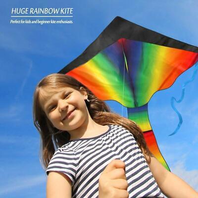 Rainbow Kite 100M Drachenschnur und Spannweite Großer Kinder Drachen 210T DHL 3