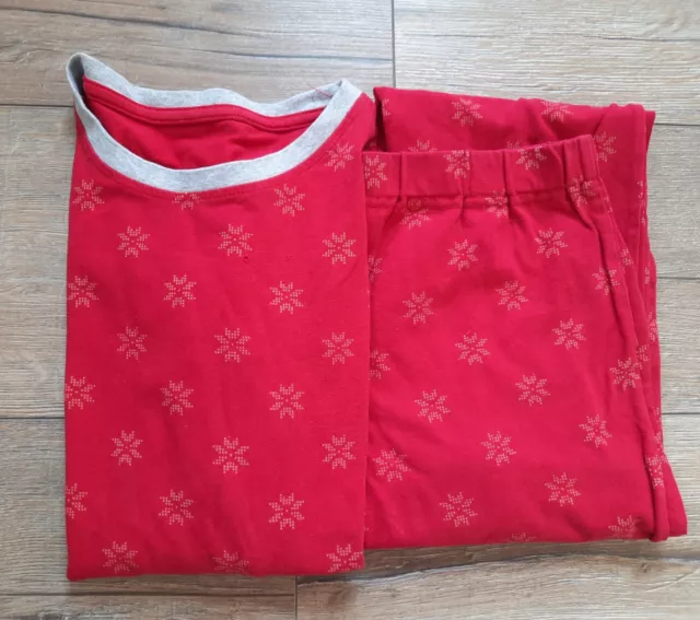 Schlafanzug 2  teilig Pyjama♡ Mädchen TCM Tschibo rot grau Gr.134/140♡langarm