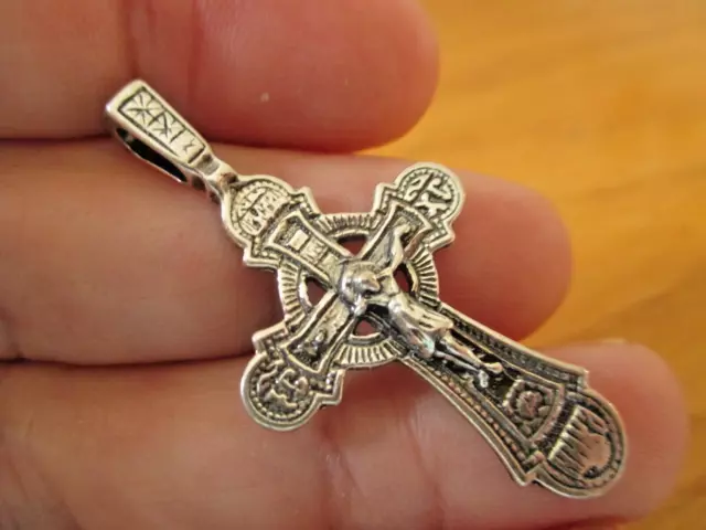 Silver Crucifix Cross Blessed in Church of the Holy Sepulcher In Jerusalem #11