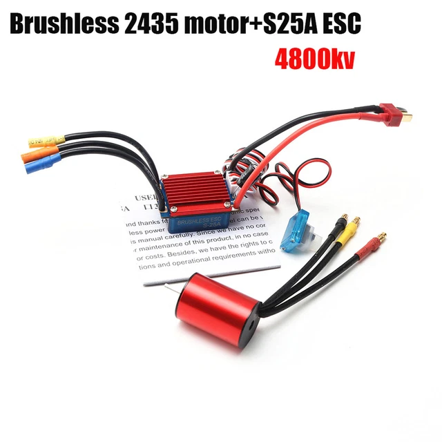Kit De Esc Motor Brushless 4800kv 25a Para 1/16 Para 1/18 Rc | Cuotas