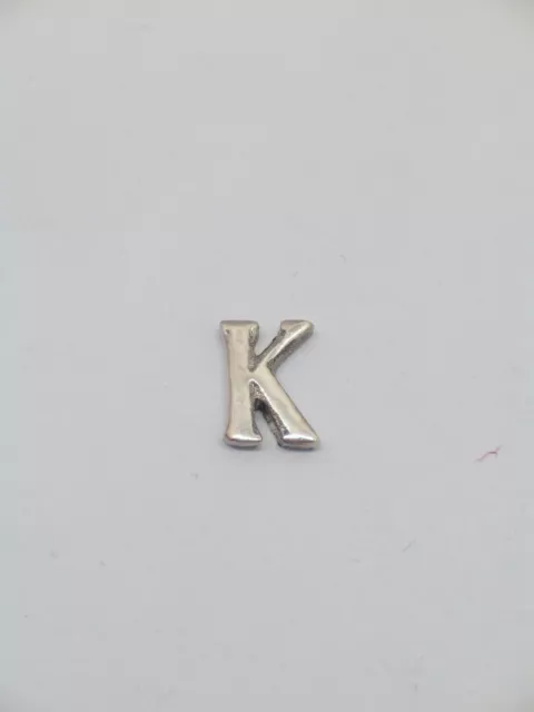 Broche De Veste Avec Initiale - K - en Argent 925 - Pins - Lettre - Alphabet