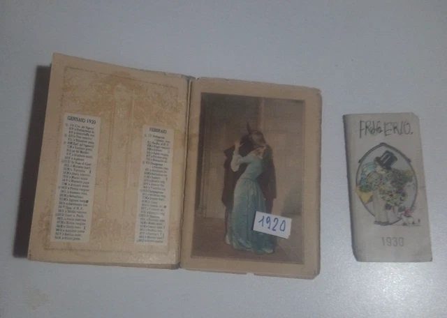 Calendarietto da barbiere 1920 e 1930