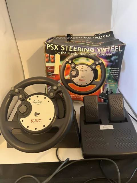 PS1 / Playstation 1 - Lenkrad / Racing / Steering Wheel mit Pedale