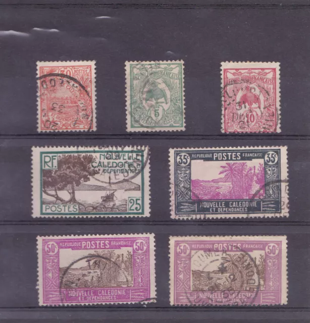 NOUVELLE CALEDONIE COLONIE lot 7 timbres anciens de collection