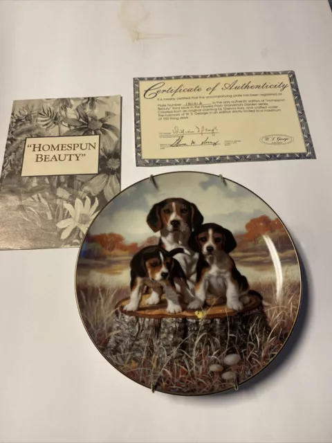 Beagle Dog Puppy, "The Lookout" A SPORTING GENERATION, Jim Lamb Hamilton Plate