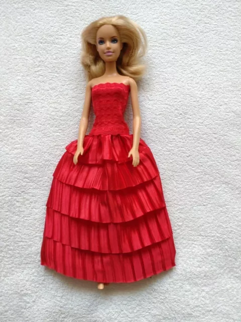 Barbie Steffi Mode Puppen Brautkleid Prinzessin Kleid Hochzeitskleid rot 53