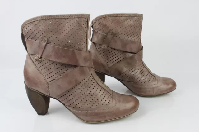 Bottines Boots VIRUS Cuir Taupe Clair T 37 TBE