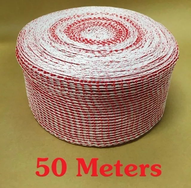 Trunet Meat Netting 200mm/48 Squares 50M Roast Red/White Super Plus | 11331 2