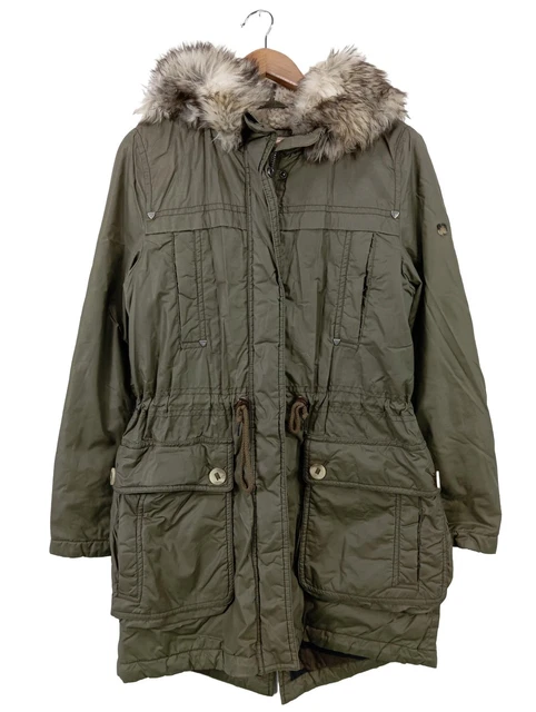 Manteau Mi-Saison Stile Benetton Femme - Taille 38 EU - Beige - Coton - Occasion Très Bon État