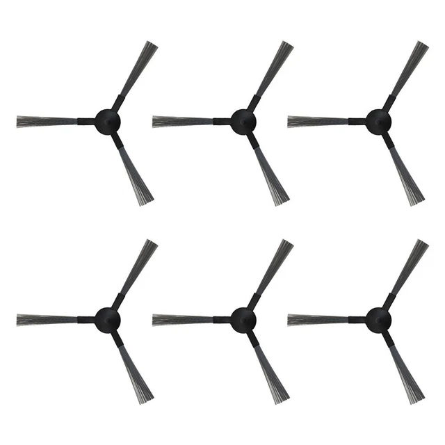 6-Pack Robot Vacuum Side Brushes - Replacement Corner Brushes For BObsweep Dustin, Orb-i, RC400 Models