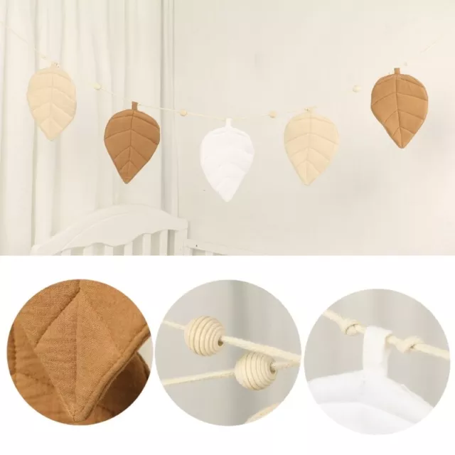 Photography Props Realistic Leaf Flags Cotton for Photoshoots
