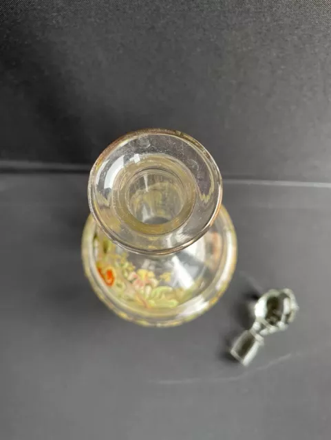 Ancienne carafe emaillee LEGRAS décor floral art nouveau 7
