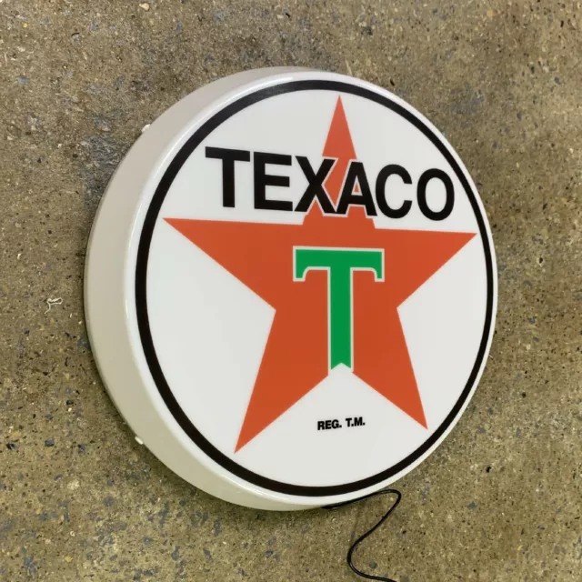 Texaco Motor Oil Led Illuminated Light Box Sign Garage Gas Station Automobilia