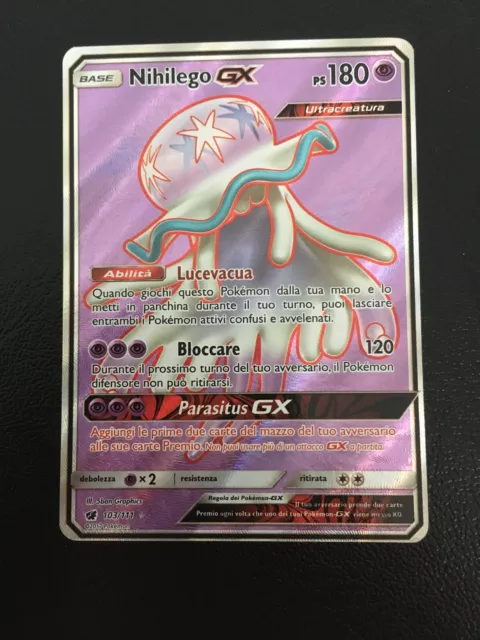 Nihilego GX 103/111 Full Art Ultra Rare Card Pokémon Crimson Invasion - NM