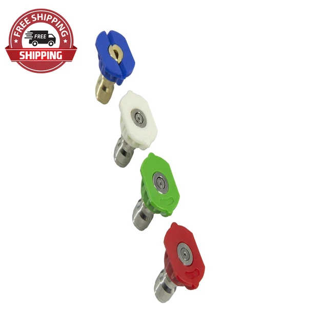 Hyper Tough Replacement Nozzles Fit Most Brand Power Washer, 4 Colors