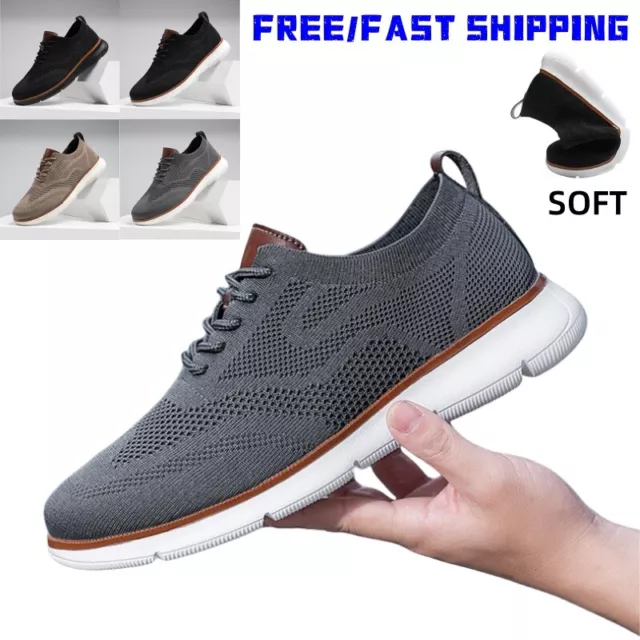 Mens Gym Trainers Lightweight Running Sports Sneakers Casual Walking Shoes Size