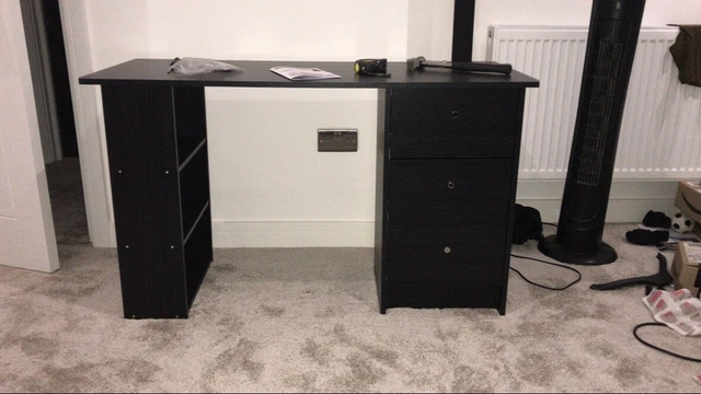 ARGOS HOME MALIBU 3 Drawer Office Desk Black 30.00 PicClick UK