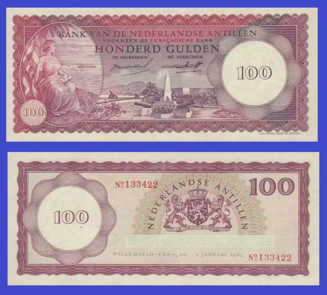 Netherlands antilles 100  gulden 1962  /- Copy
