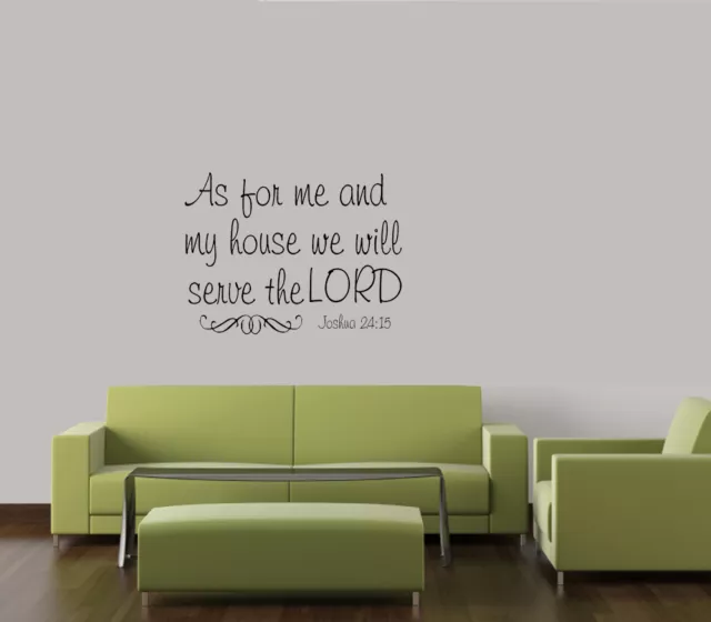 As For Me And My House We Will Serve The Lord Home Vinyl Decal Wall Lettering