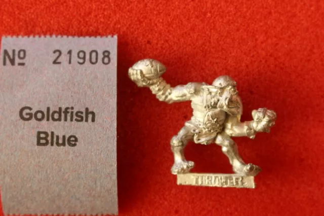 Games Workshop Bloodbowl Orc Thrower Metal Figure Orcs 1993 Orcland Raiders New