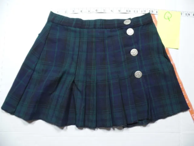 Exotic Dancer Pleated Pull Away Plaid Mini Skirt No Size See Measurments ~ Lot Q