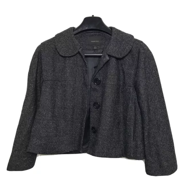 Country Road Wool Cashmere Blend Button Up Crop Jacket Grey Size S Winter Coat