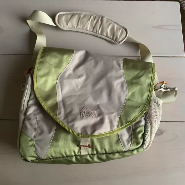 Kelty Kids Diaper Bag With Changing Pad Green And Tan Messenger Style Nylon
