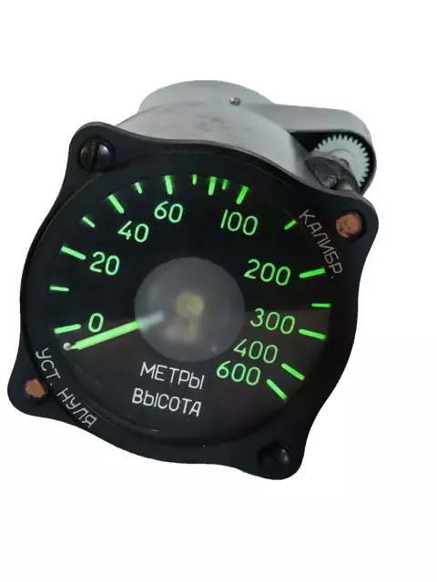 RUSSIAN MILITARY Aircraft Cockpit Altitude Indicator UV-57 /УВ-57/ NOS ...