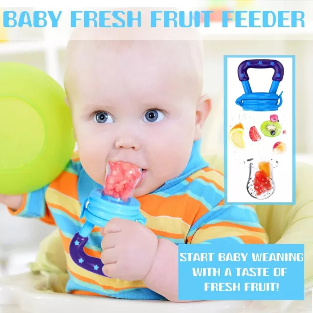 3PCS Baby Dummy Pacifier Fresh Food/Fruit Feeder Feeding Nipple Weaning Teething 2