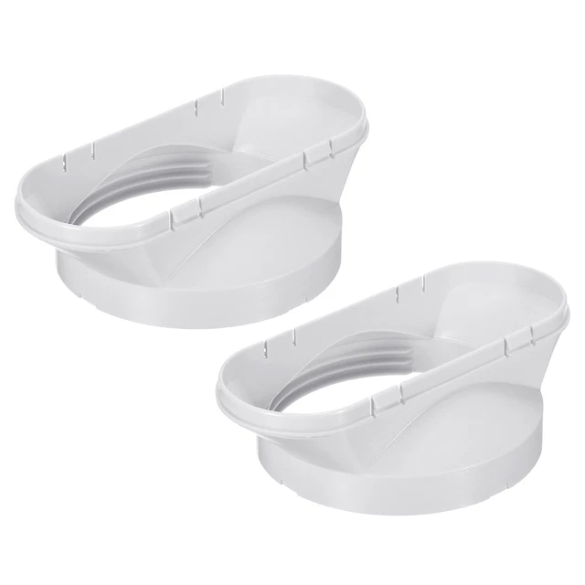 Échappement Tuyau Adaptateur 5,3 Pouces Dia Connecteur pour Portable Blanc Set 2