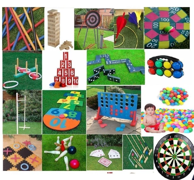 GIANT WOODEN GARDEN Games Outdoor Summer Beach Bbq Kids Family Fun
