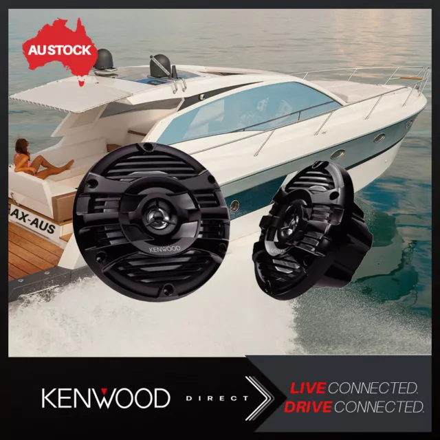 KENWOOD - KFC-1653MRB 6.5” (160mm) 2-WAY BLACK MARINE SPEAKERS – PAIR