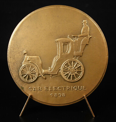 MÉDAILLE CHARLES JEANTAUD inventeur première voiture électrique Cab