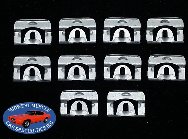 70-73 GM Front Windshield Rear Window Reveal Moulding Molding Trim Clips 10pcs Q