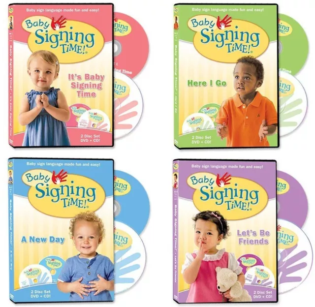 BABY SIGNING TIME Complete Collection 4 DVD 4 CD Vol 1-4 (Video VOLUME ...
