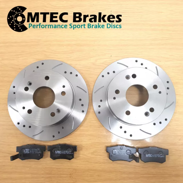 Vauxhall Insignia 2.0 CDTi 140bhp 13-16 Rear Brake Discs & Pads Drilled Grooved