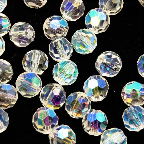 Lot de 20 Perles à FACETTES 8mm en Cristal Cristal AB