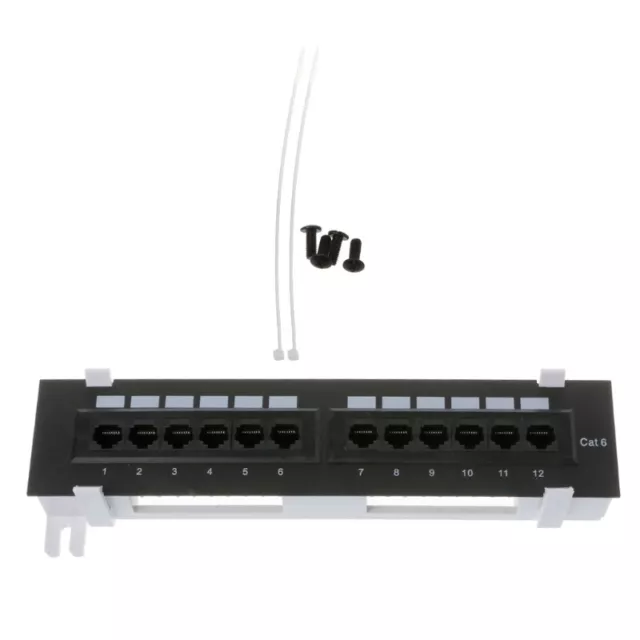 CAT6 Panel Wall-Mount and Rack Mount RJ45 Networking Panel 12 Ports