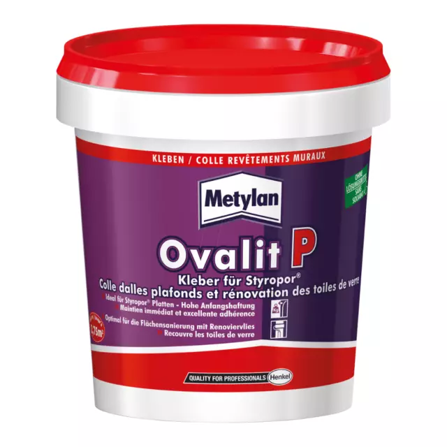 Colle pour Polystyrène Metylan Ovalit P 925g Adhésif Panneaux Isolants, en