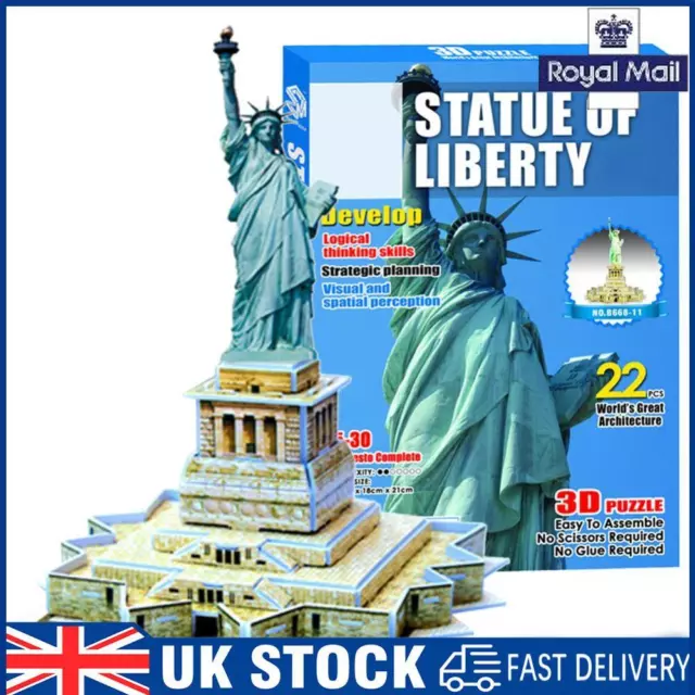 Mini 3D Statue of Liberty Model Jigsaw Children Puzzle Kids Educational Toy