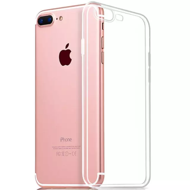 Ultra-Thin Soft Transparent Silicone TPU Gel Case Cover For iPhone X 8 7 Plus UK