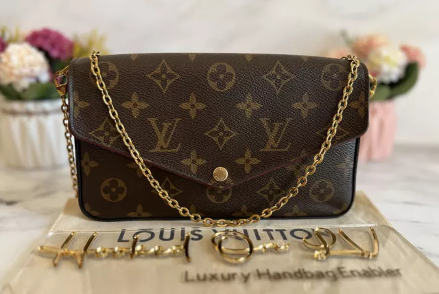 Louis Vuitton Vernis Valentine Dog Pochette Felicie Chain Wallet
