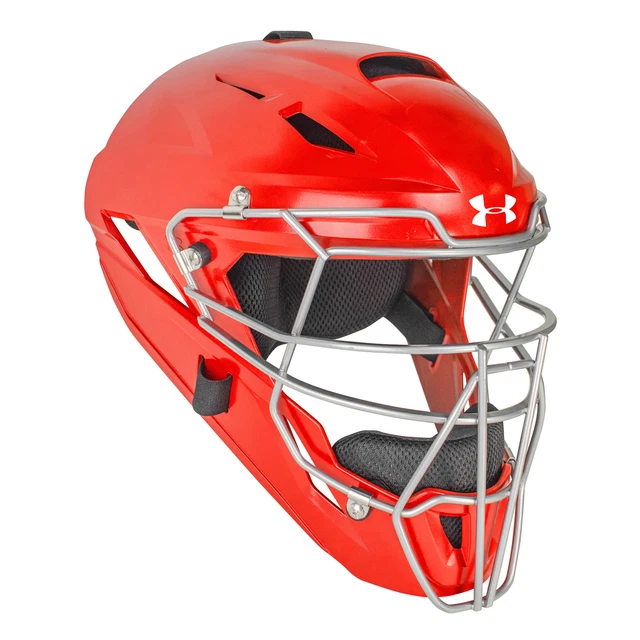 Under Armour Converge Solid Adult Baseball/Softball Catcher's Helmet - Scarlet Under Armour Converge Solid Adult Baseball/Softball Catcher's Helmet - Scarlet