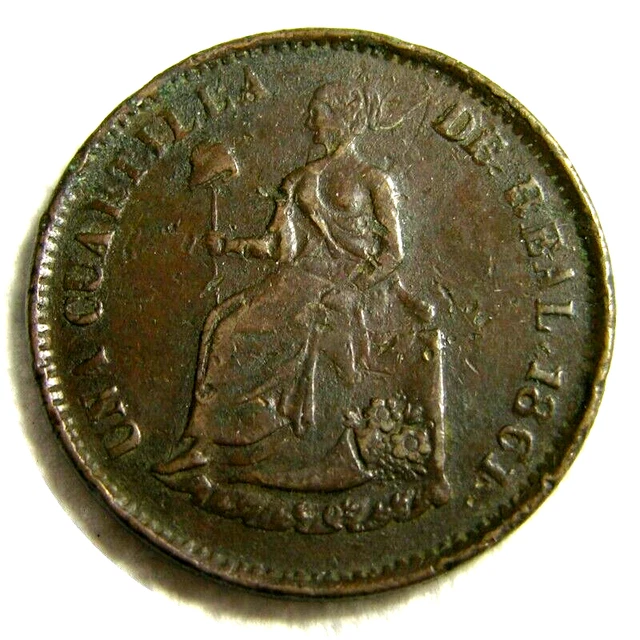 elf Mexico State of Sonora 1/4 Real Quartilla 1861  1200